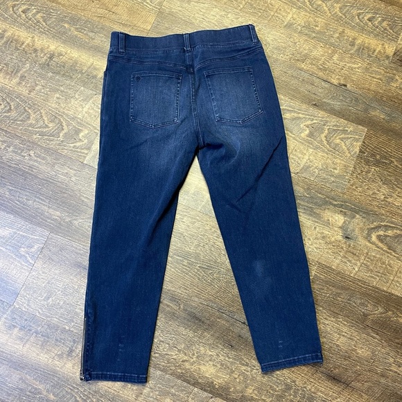 CLEARANCE Betabrand Crop Skinny Jeans Stretch‎ Womens Small Dark Denim Ankle Zip - Picture 7 of 10